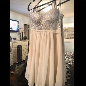 Silver sequin and cream Forever21 dress